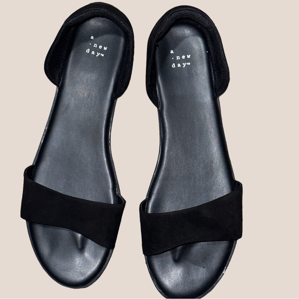A New Day Black Ann Sandals Size 11